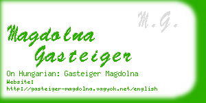 magdolna gasteiger business card